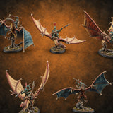 Reckless at Altitude Lizardfolk Riders on Wyverns — painted concept preview (miniature supplied unpainted)