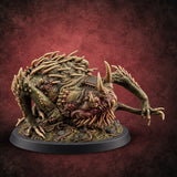 Mouth Opens Before Manners Otyugh Spined Horned Aberration C — painted concept preview (miniature supplied unpainted)