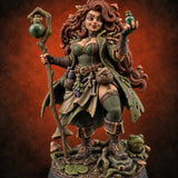 Smirking Over a Fresh Batch Human Swamp Witch — painted concept preview (miniature supplied unpainted)