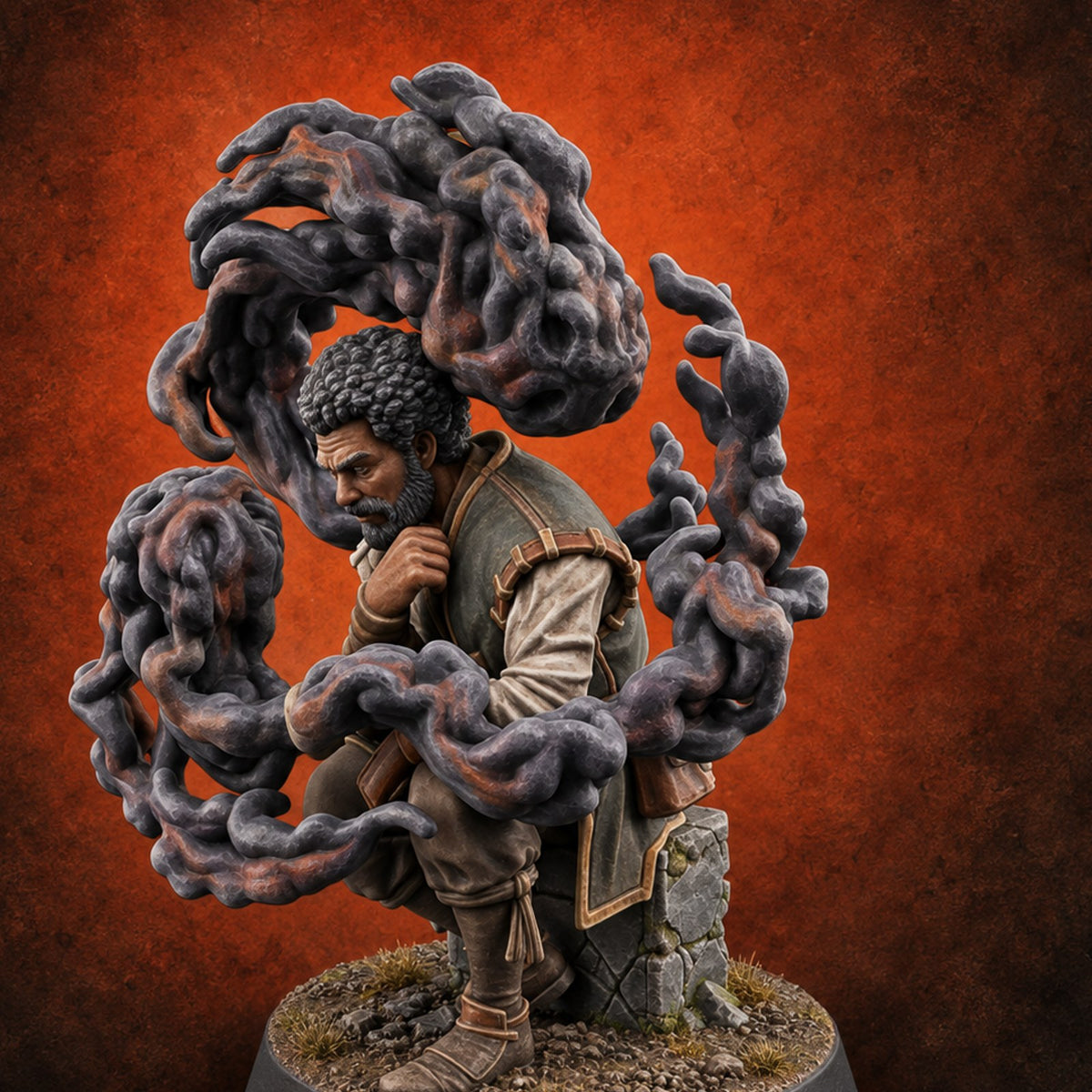Second Thoughts Swirling Shadow C — painted concept preview (miniature supplied unpainted)