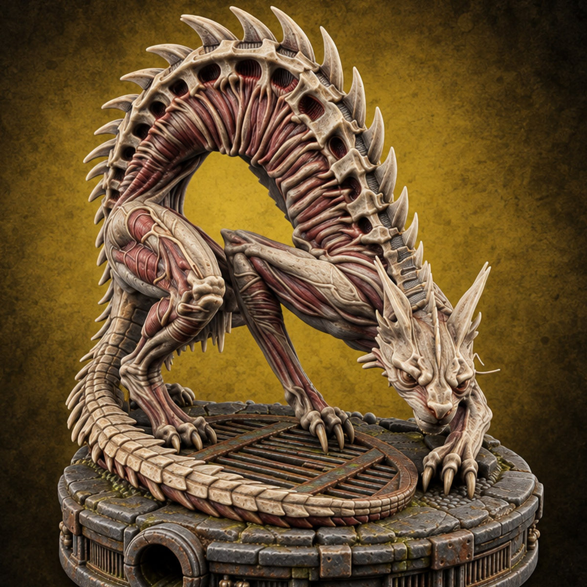 Sniffing Out Supper Below the Grate Krenshar Monster — painted concept preview (miniature supplied unpainted)