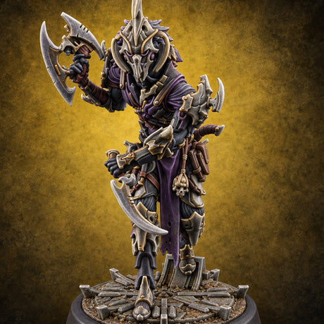 Barbed Remarks Drow Raider A — painted concept preview (miniature supplied unpainted)