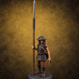 At Spear's Rest Human Ashigaru Spearman D — painted concept preview (miniature supplied unpainted)