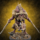 Ribbed Crests Over Rocky Ground Hook Horror Warrior D — painted concept preview (miniature supplied unpainted)