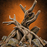 Wind Took the Leaves Dead Tree Terrain C — painted concept preview (terrain supplied unpainted)