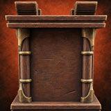 Appraised Under Glass Wooden Jeweler Shop Furniture E — painted concept preview (terrain supplied unpainted)