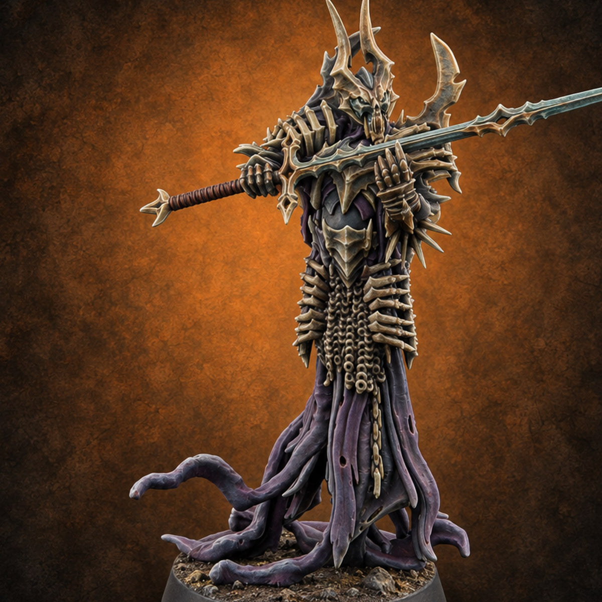 Madness With Good Posture Wraith Sword Warrior A — painted concept preview (miniature supplied unpainted)
