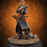 Sea Legs on Dry Rocks Elf Pirate Gunslinger — painted concept preview (miniature supplied unpainted)