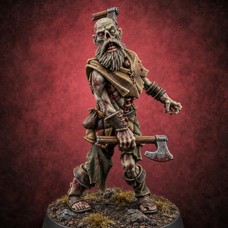 Dead Tired and Still Walking Zombie A — painted concept preview (miniature supplied unpainted)