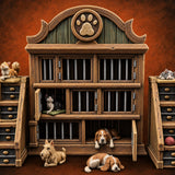 Strays Waiting Wooden Veterinarian Furniture A — painted concept preview (terrain supplied unpainted)