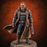 Badge Heavy, Patience Thin Human Sci-Fi Police Officer C — painted concept preview (miniature supplied unpainted)