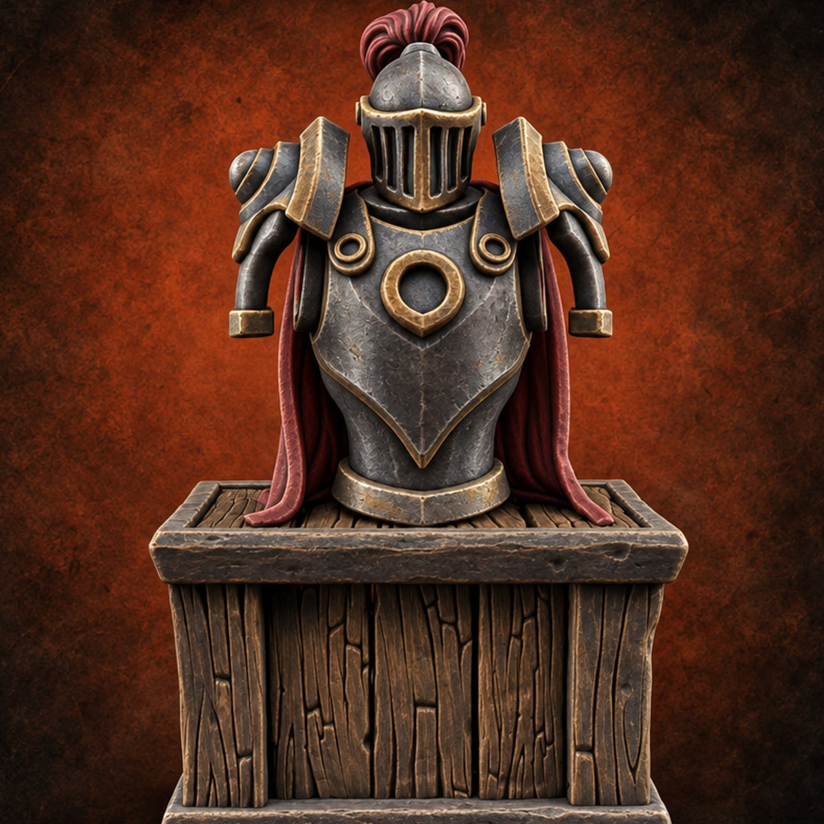 Hollow Knight on Layaway Armour Display Stand — painted concept preview (terrain supplied unpainted)