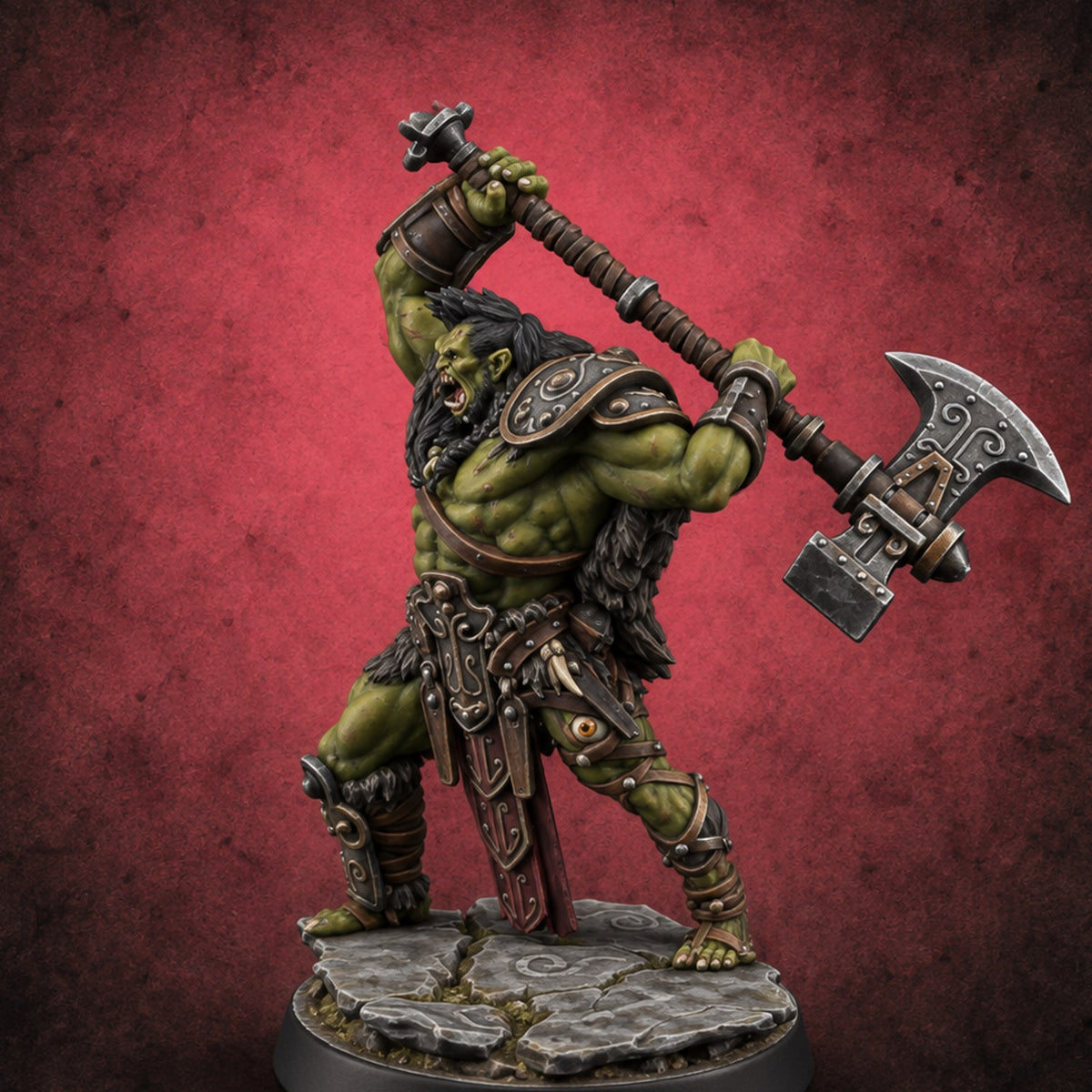 Old Runes, New Firepower Space Orc Heavy Warrior K — painted concept preview (miniature supplied unpainted)