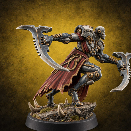 Cold Steel Chorus Warforged Blade Warrior B — painted concept preview (miniature supplied unpainted)