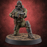 Not Here for Small Talk Human Sci-Fi Soldier A — painted concept preview (miniature supplied unpainted)