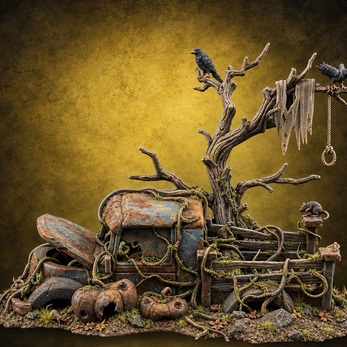 Nobody Left to Cut the Rope Buried Truck Wreck — painted concept preview (terrain supplied unpainted)