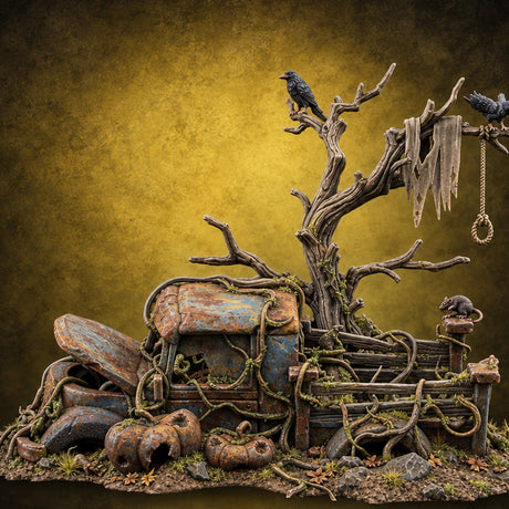 Nobody Left to Cut the Rope Buried Truck Wreck — painted concept preview (terrain supplied unpainted)