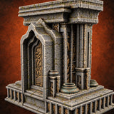 Silence Between the Pillars Gothic Pillared Tomb Shrine — painted concept preview (terrain supplied unpainted)