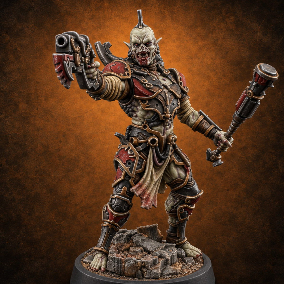 Blood Drive Volunteers Ghoul Cybernetic Warrior H — painted concept preview (miniature supplied unpainted)