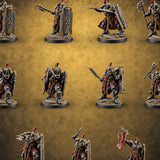Holding the Line Tech Armoured Shieldbearers — painted concept preview (miniature supplied unpainted)