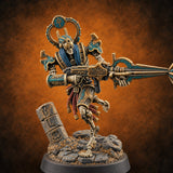 Ankh Raised, Bones Rattled Skeleton Ankh Warrior D — painted concept preview (miniature supplied unpainted)