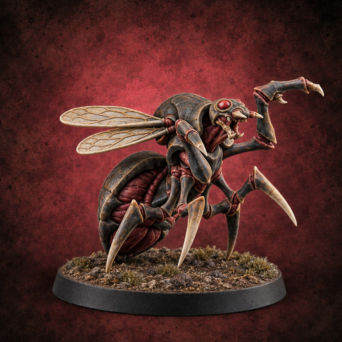 Stinger Out, Claws Up Chasme Winged Insect Demon C — painted concept preview (miniature supplied unpainted)