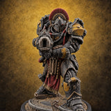Armed to Overwhelm Human Heavy Gunner A — painted concept preview (miniature supplied unpainted)