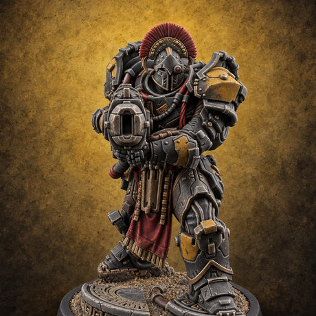 Armed to Overwhelm Human Heavy Gunner A Miniature for Dungeons and Dragons, Pathfinder or other TTRPGs