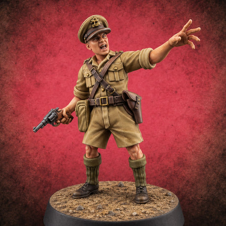 Directing Fire British Far East Officer B — painted concept preview (miniature supplied unpainted)