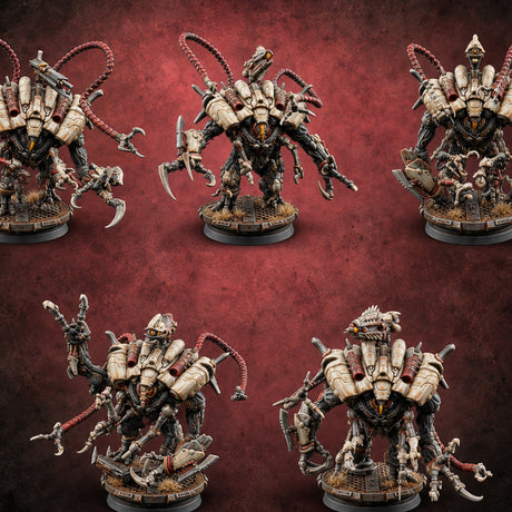 Cable Loops Overhead, Claws Below Retriever Construct Walkers — painted concept preview (miniature supplied unpainted)