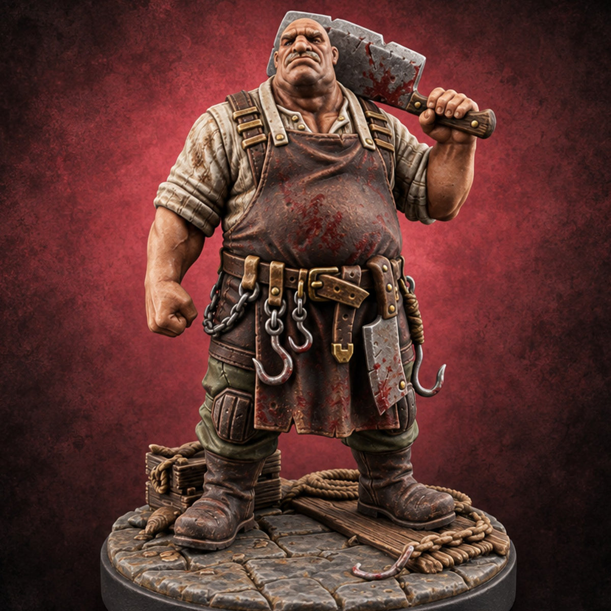 Won't Haggle Over Weight Human Butcher — painted concept preview (miniature supplied unpainted)