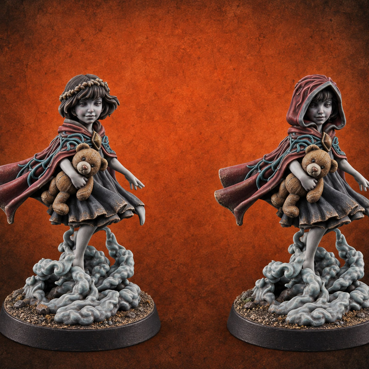 Clutching Comfort Ghost Children — painted concept preview (miniature supplied unpainted)