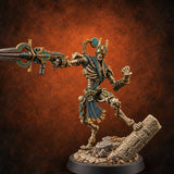 Ankh Raised, Bones Rattled Skeleton Ankh Warrior A — painted concept preview (miniature supplied unpainted)