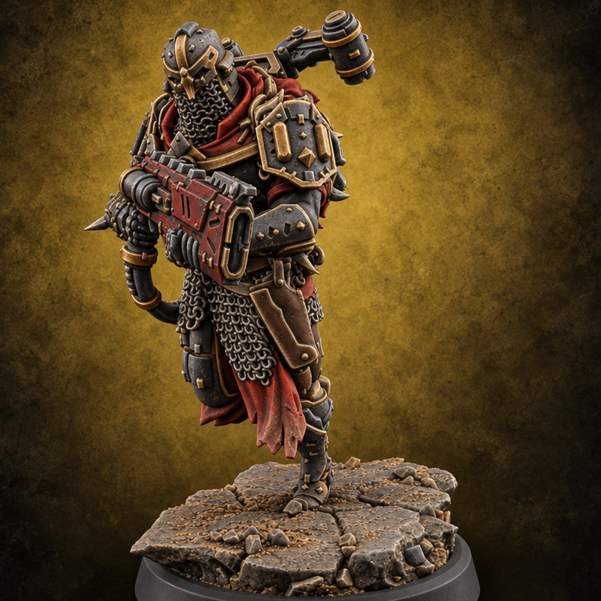 Sermons in Spikes Human Spiked Armoured Warrior C — painted concept preview (miniature supplied unpainted)