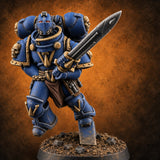 Drop Zone Reached Human Jump Pack Soldier B — painted concept preview (miniature supplied unpainted)