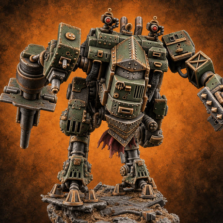 Pick Your Arms, Pick Your Funeral Warforged Heavy War Walker D — painted concept preview (miniature supplied unpainted)