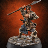 Furs Still Frosted Human Barbarian B — painted concept preview (miniature supplied unpainted)
