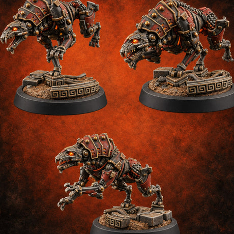 Good Boys, Bad Wiring Hell Hounds — painted concept preview (miniature supplied unpainted)