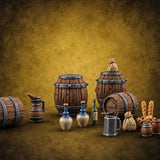 Tapped Out by Closing Time Wooden Tavern Barrels and Drinkware — painted concept preview (terrain supplied unpainted)