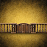 Objection Sustained, Furniture Assembled Wooden Courtroom Furniture C — painted concept preview (terrain supplied unpainted)