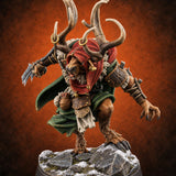 Reindeer Games Satyr Warrior C — painted concept preview (miniature supplied unpainted)