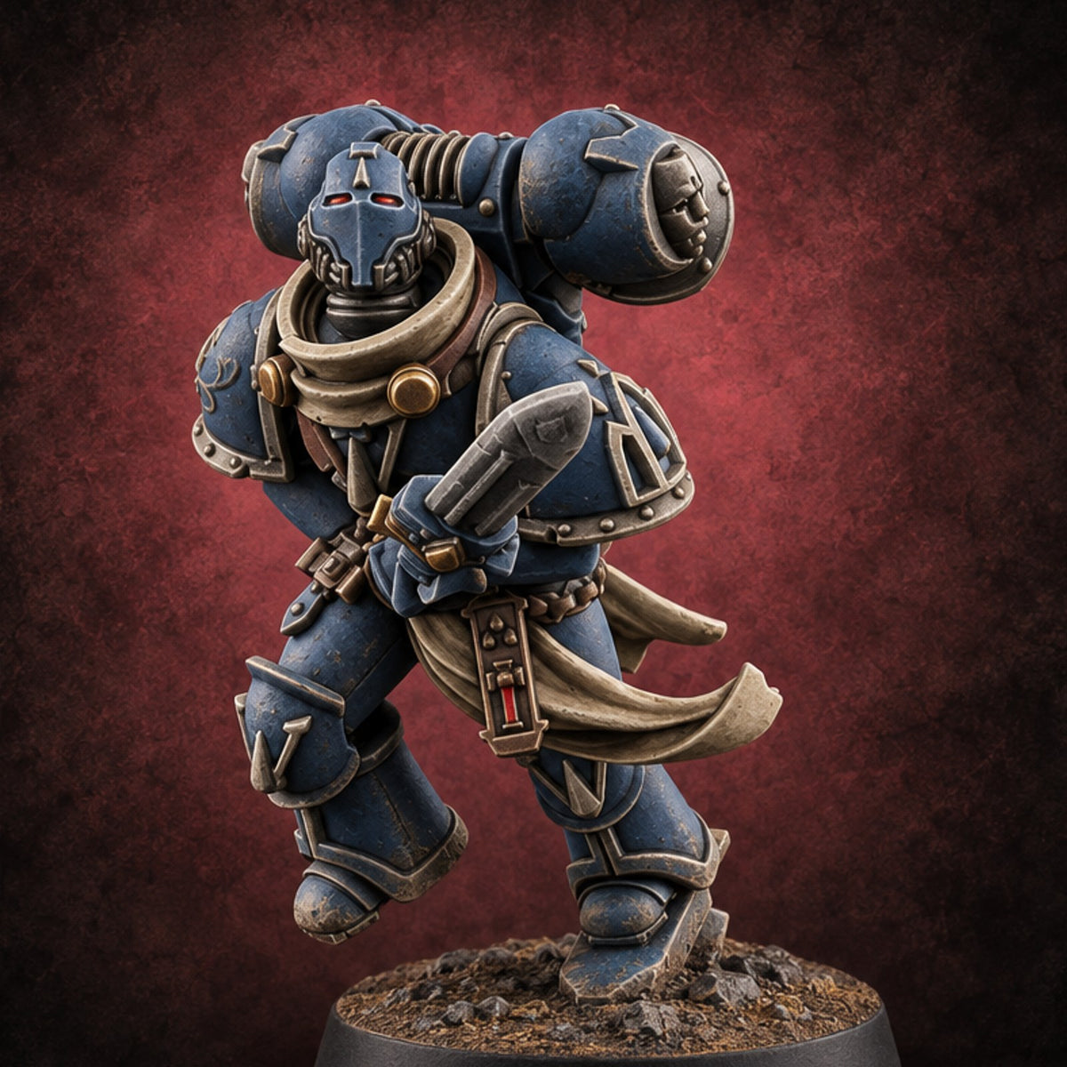 Drop Zone Reached Human Jump Pack Soldier A — painted concept preview (miniature supplied unpainted)
