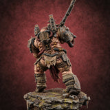 Pus and Circumstance Ogre Armoured Warrior A — painted concept preview (miniature supplied unpainted)