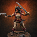 Blade High, Pistol Ready Human Pirate Miniature for Dungeons and Dragons, Pathfinder or other TTRPGs