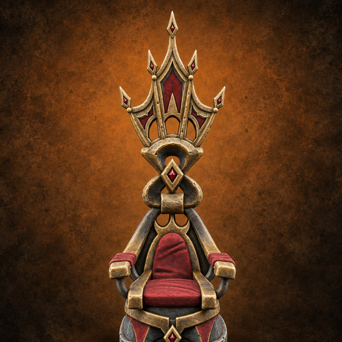 Her Majesty Is Late Ornate Gothic Queen's Throne — painted concept preview (terrain supplied unpainted)