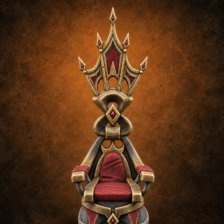 Her Majesty Is Late Ornate Gothic Queen's Throne — painted concept preview (terrain supplied unpainted)