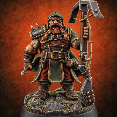 Not Their First Wyrm Dragon Hunter C — painted concept preview (miniature supplied unpainted)