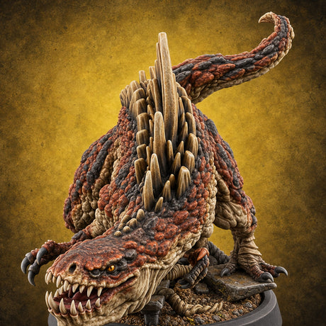 Born Rude, Bred Hungry Allosaurus Predator D — painted concept preview (miniature supplied unpainted)