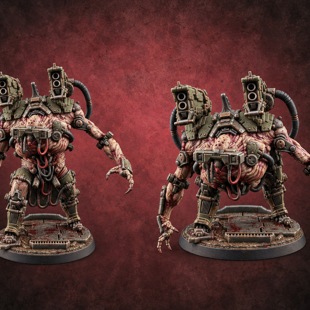 Green Light for Carnage Flesh Golem Brutes — painted concept preview (miniature supplied unpainted)