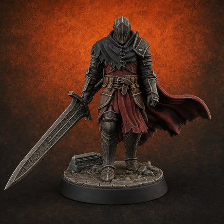 Standing His Ground Human Warrior Miniature for Dungeons and Dragons, Pathfinder or other TTRPGs
